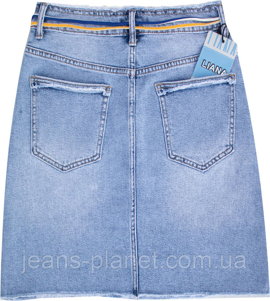 Модна джинсова спідниця з бахромою довжина 52 см Liana 427 — изображение 3