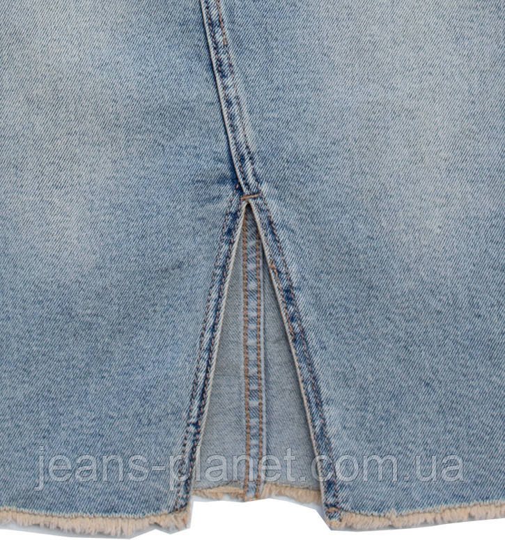 Модна джинсова спідниця з бахромою довжина 52 см Lady N 814 — изображение 3