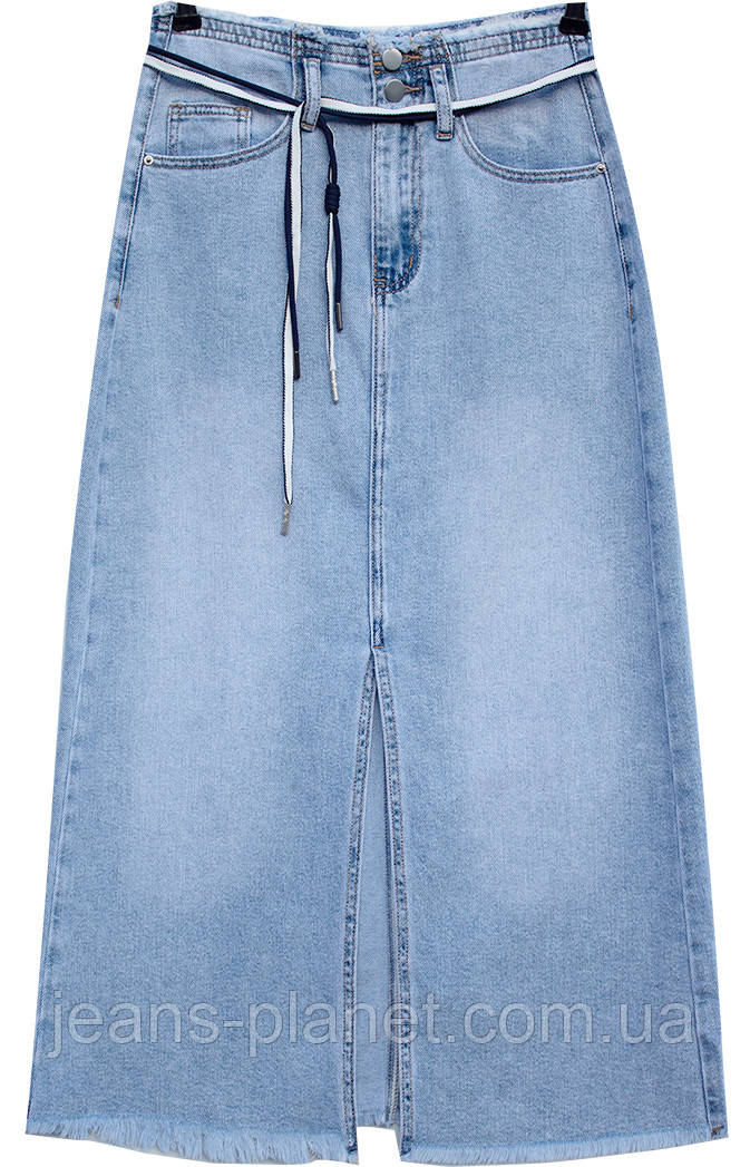 Наймодніша джинсова спідниця максі довжина 85 см Lady N 829 — изображение 2