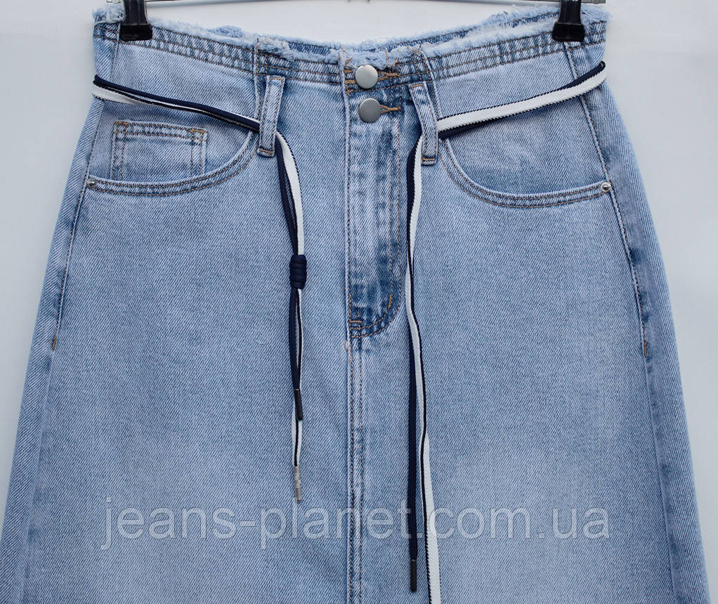 Наймодніша джинсова спідниця максі довжина 85 см Lady N 829 — изображение 4