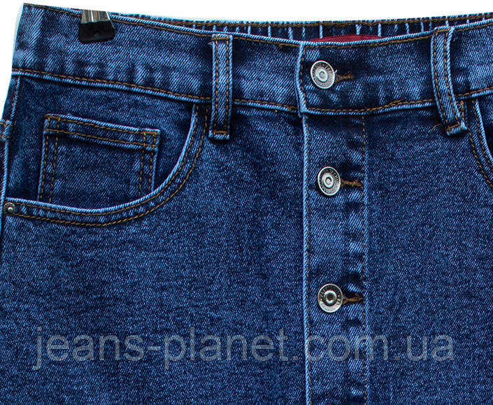 Модна джинсова спідниця міді на гудзиках Vanver великі розміри — изображение 7