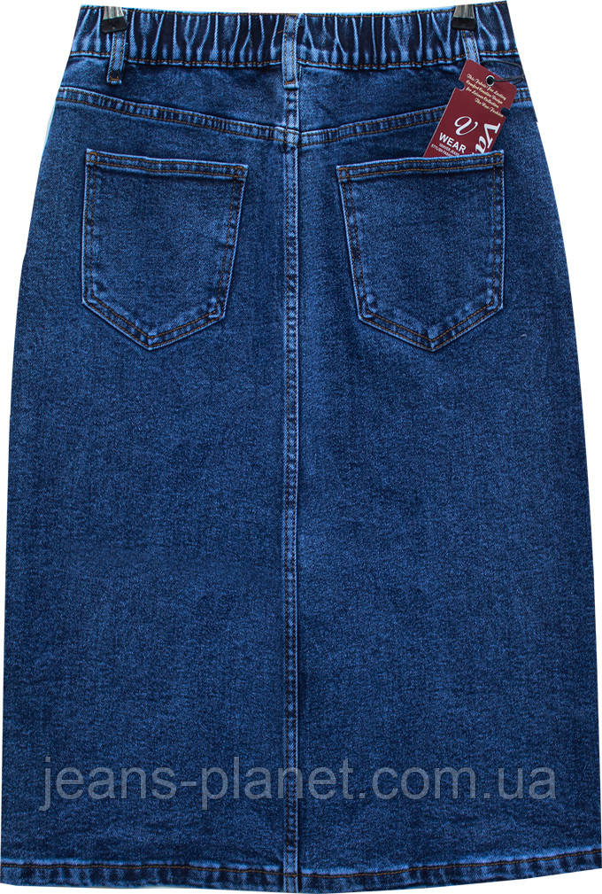 Модна джинсова спідниця міді на гудзиках Vanver великі розміри — изображение 3