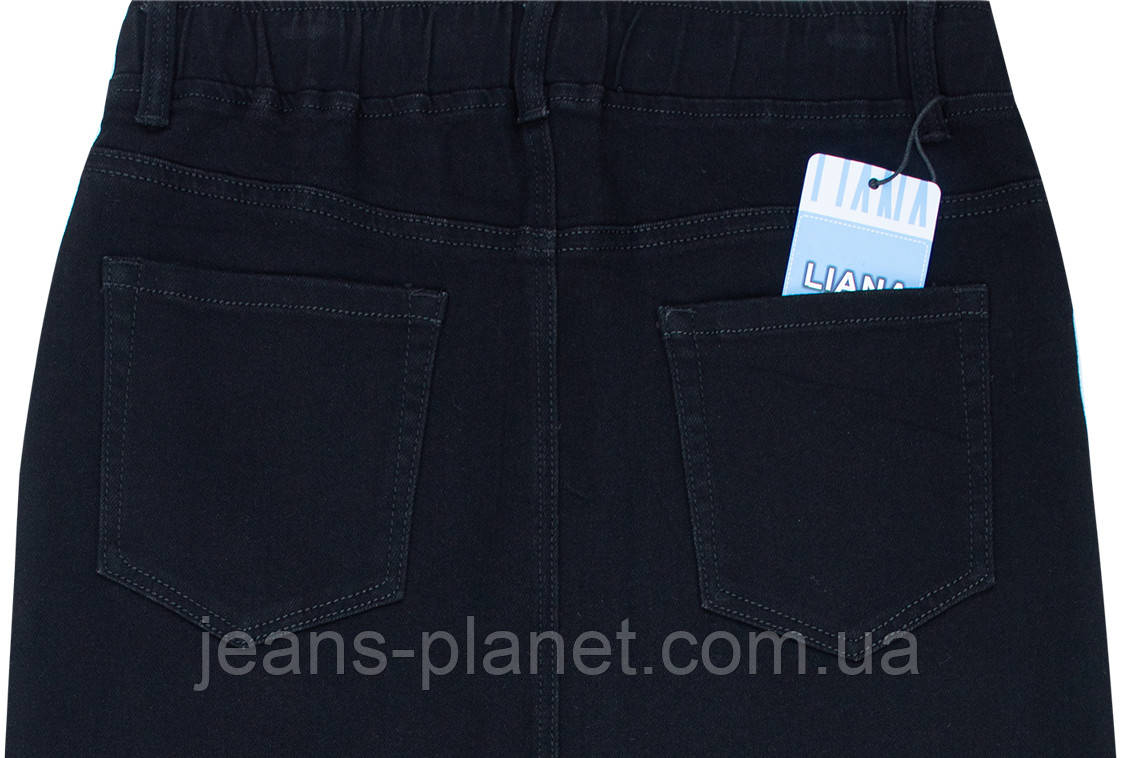 Наймодніша ошатна джинсова спідниця з камінцями довжина 67 см Liana 503 — изображение 6