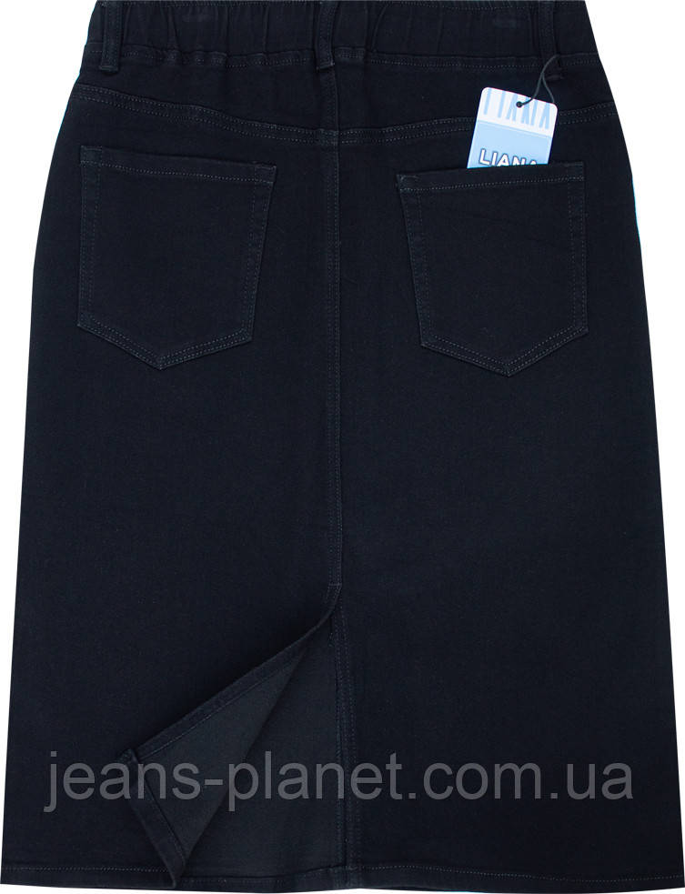 Наймодніша ошатна джинсова спідниця з камінцями довжина 67 см Liana 503 — изображение 5
