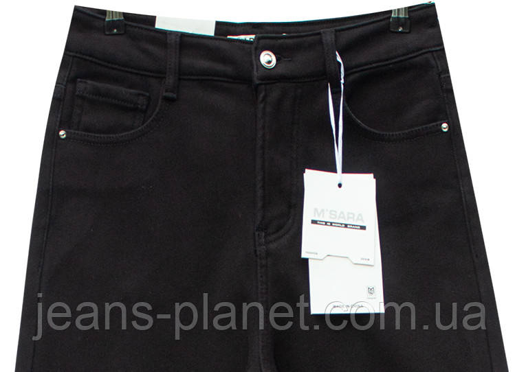 Зимові жіночі прямі джинси палаццо на байці M.Sara 2705 — изображение 3