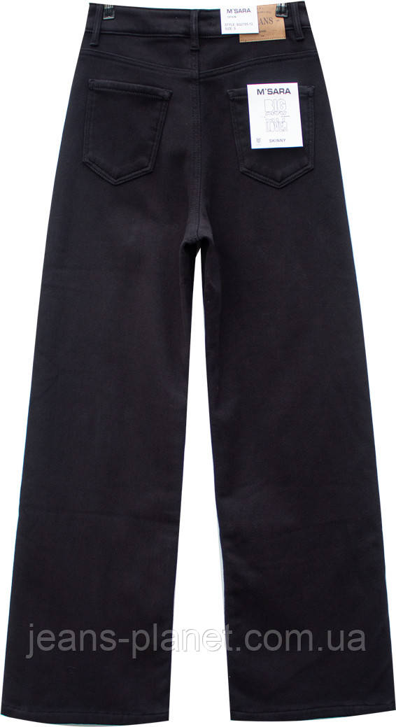 Зимові жіночі прямі джинси палаццо на байці M.Sara 2705 — изображение 4
