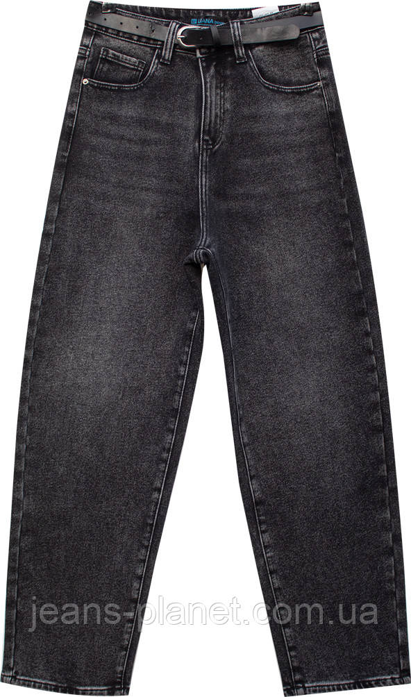 Модні зимові жіночі джинси баггі графіт Liana 1032 — изображение 6