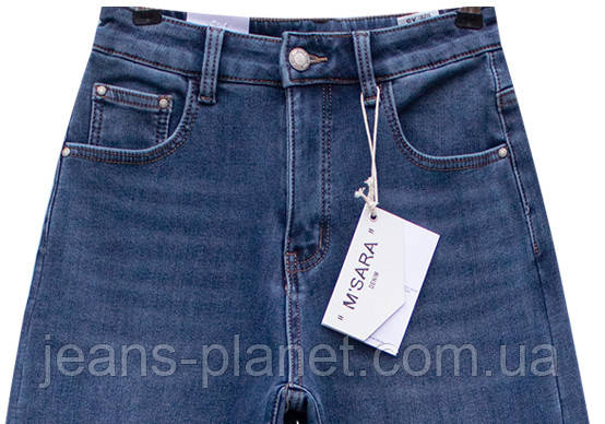 Зимові жіночі прямі джинси палаццо на хутрі M.Sara 2116-4 — изображение 5