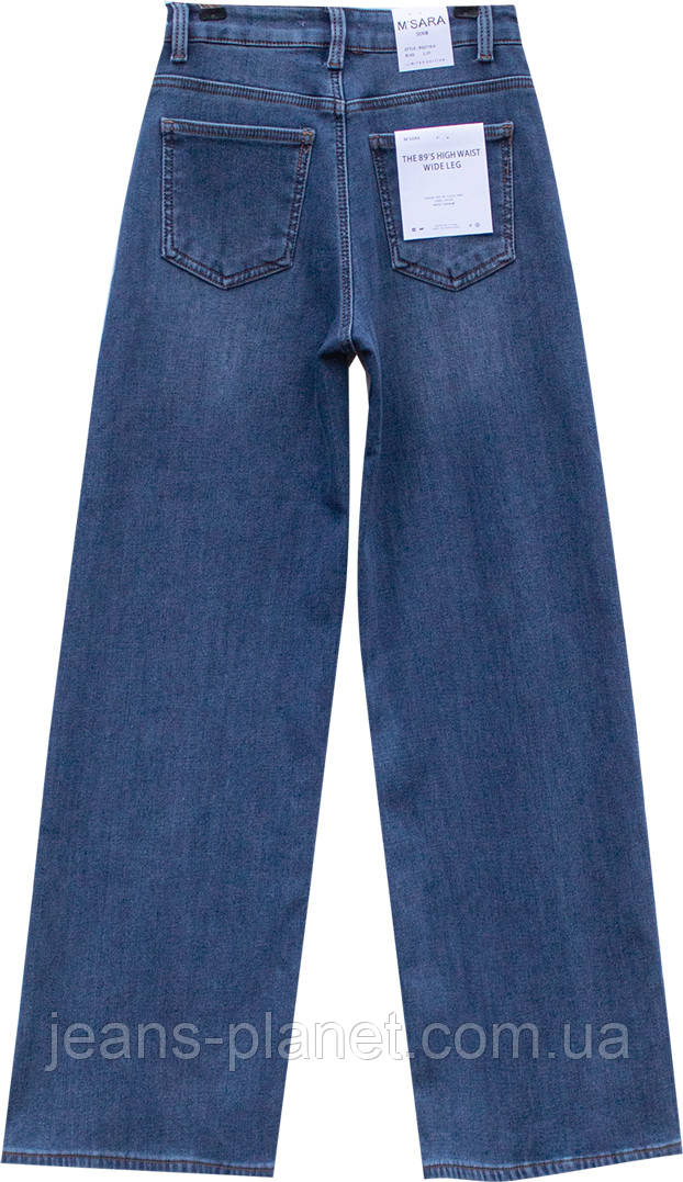 Зимові жіночі прямі джинси палаццо на хутрі M.Sara 2116-4 — изображение 4