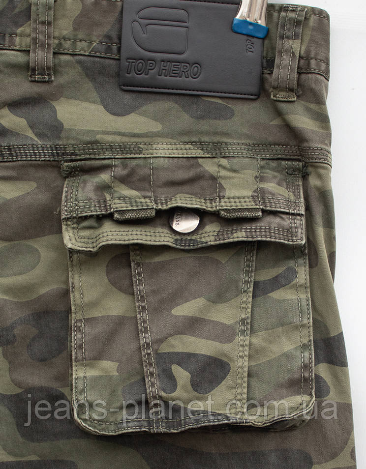 Джинси чоловічі ITENO - TOPHERO камуфляж з накладними кишенями — изображение 6