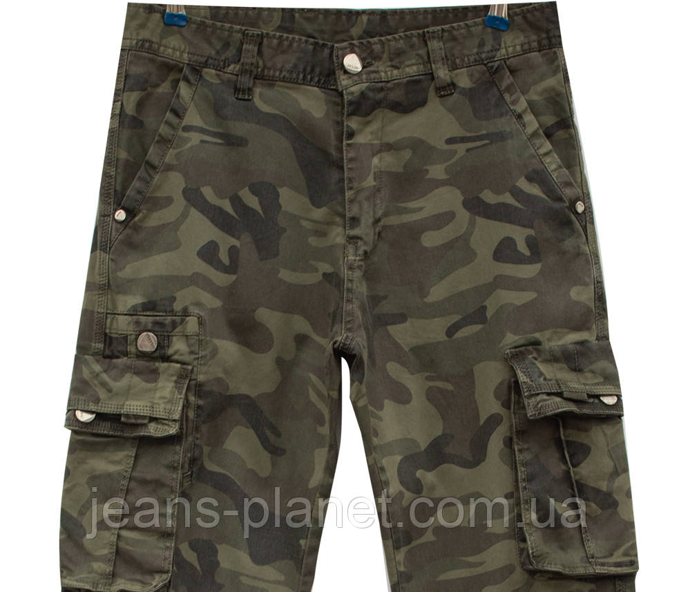 Джинси чоловічі ITENO - TOPHERO камуфляж з накладними кишенями — изображение 3