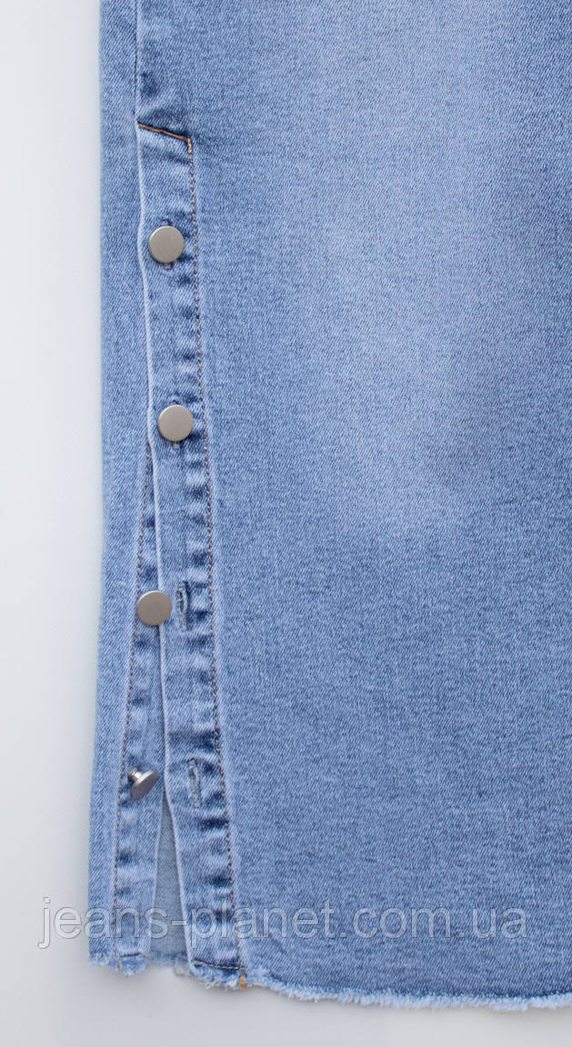 Джинсова пряма спідниця довжина 80 см пояс з резинкою Liana 559 — изображение 4