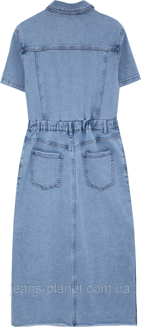 Наймодніша ошатна джинсова сукня довжина міді Liana 554 — изображение 3