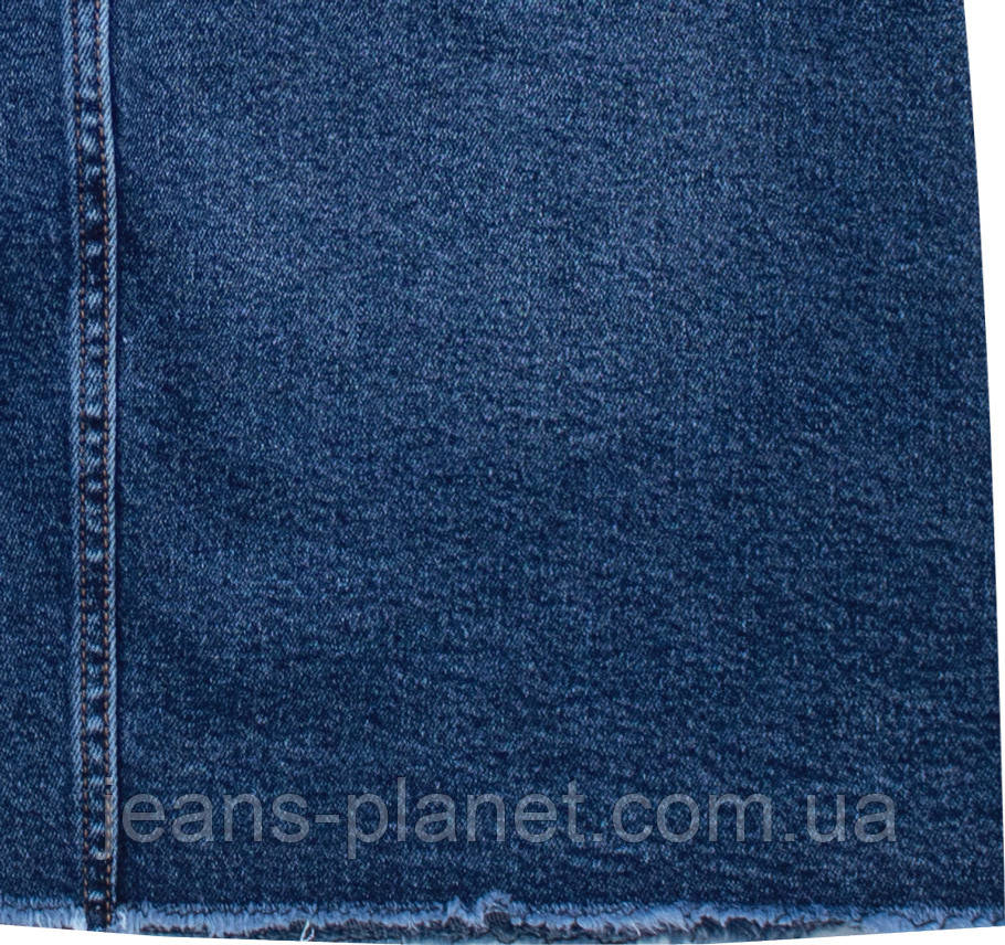 Джинсова класична спідниця довжина 53 см нихз бахрома Lsana 513 — изображение 3