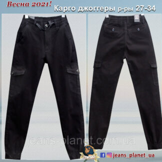 Джинси чоловічі карго джоггеры Baron чорного кольору