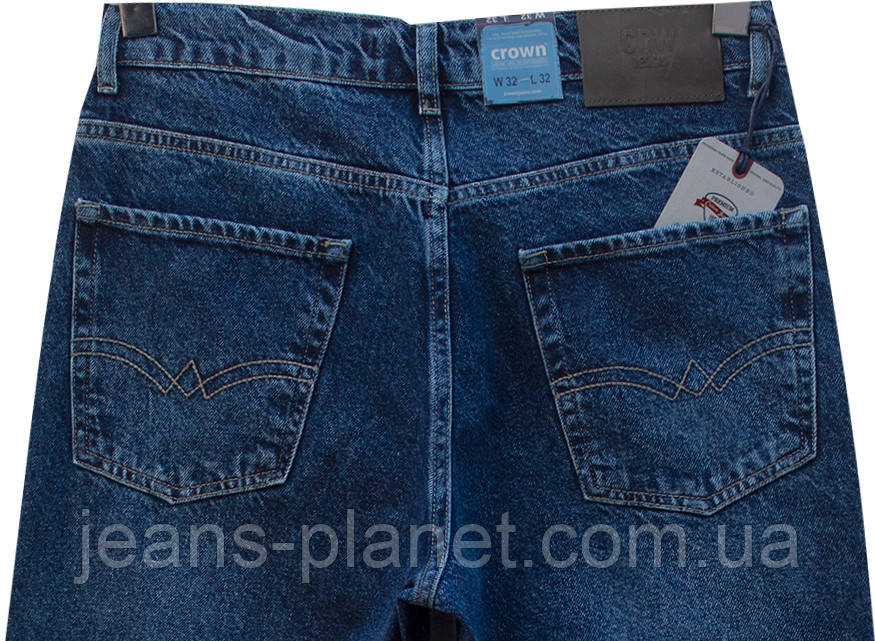 Джинси чоловічий прямі класичні бренд Crown Jeans коттон — изображение 2