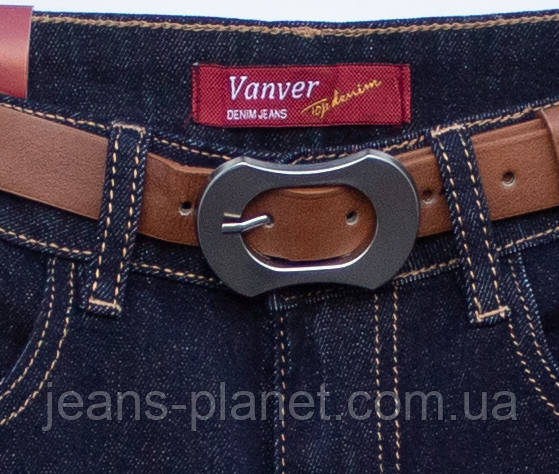 Модні жіночі джинси баггі синьо-чорного кольору Vanver 273 — изображение 4