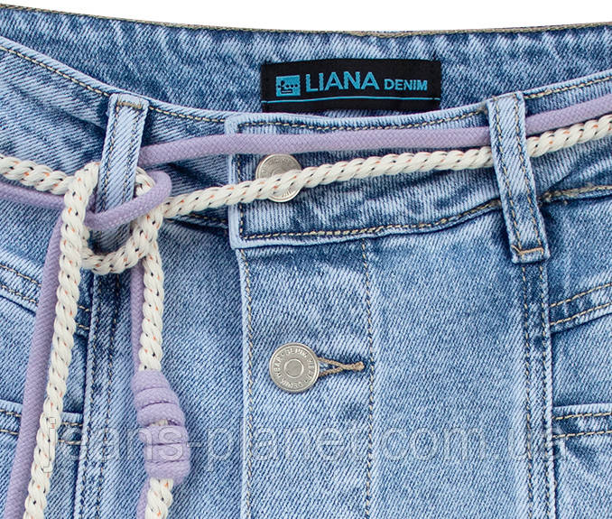 Модні жіночі шорти - спідничка блакитного кольору Liana 4043 — изображение 3
