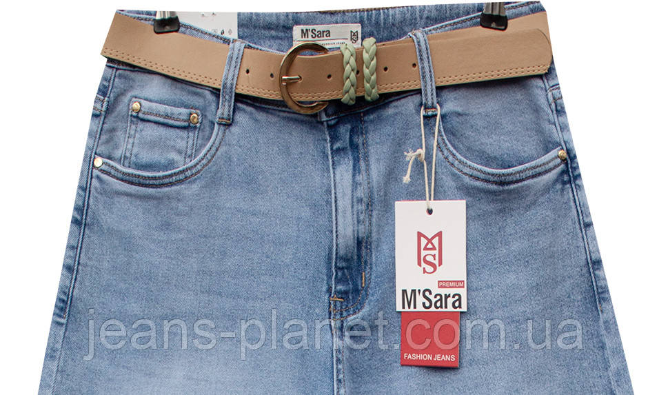 Модні жіночі джинси палаццо блакитного кольору M.Sara 535 — изображение 5