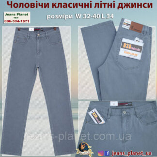 Якісні чоловічі класичні джинси на літо Basanjiu 28610